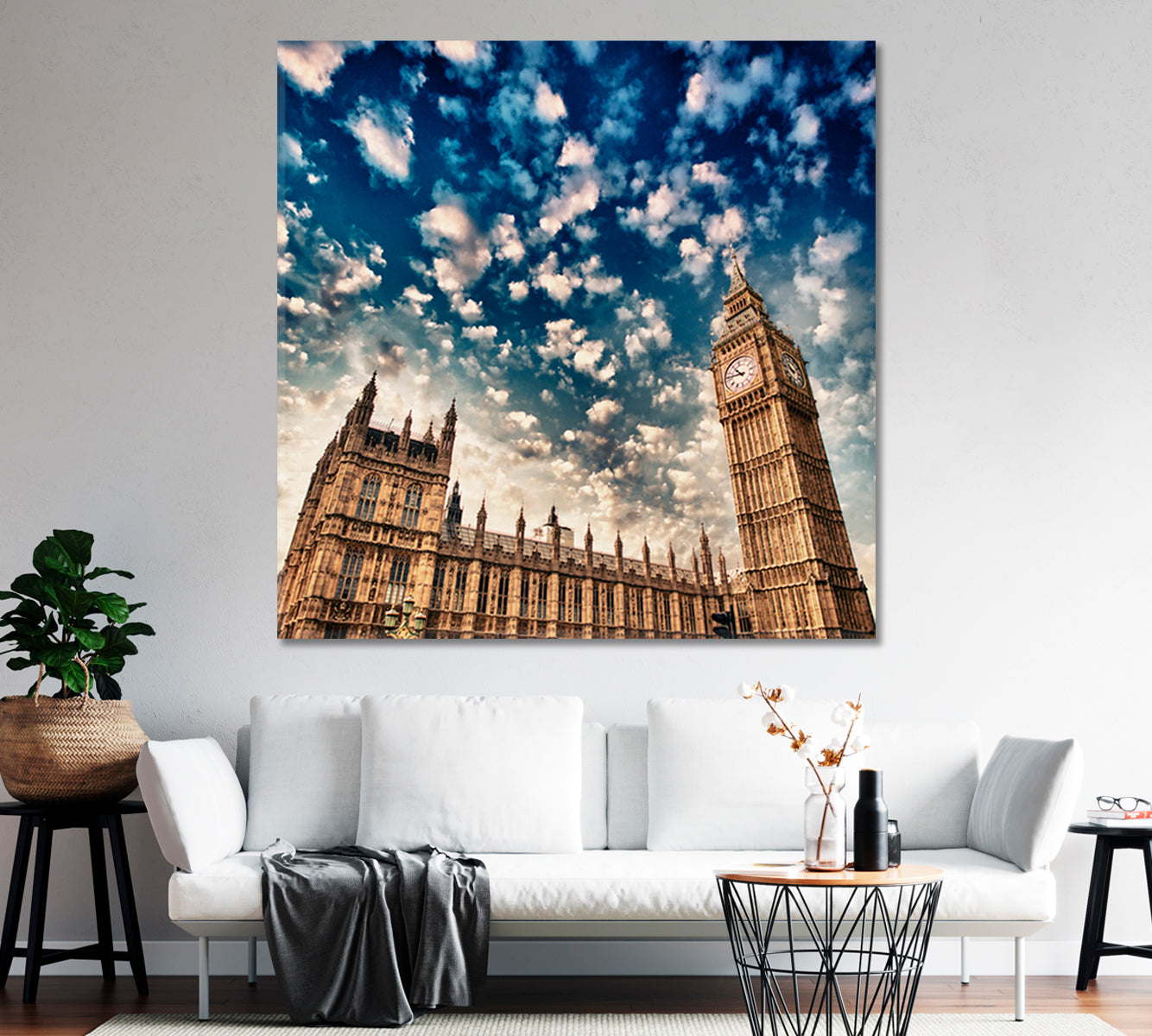 Palace of Westminster London Canvas Print-Canvas Print-CetArt-1 panel-12x12 inches-CetArt