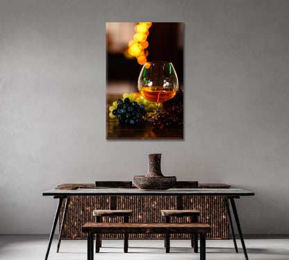 Still Life Glass of French Cognac Brandy Canvas Print-Canvas Print-CetArt-1 panel-16x24 inches-CetArt