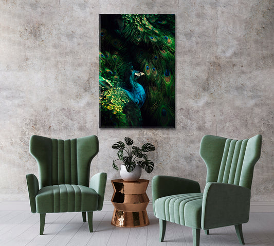 Abstract Peacock Canvas Print-Canvas Print-CetArt-1 panel-16x24 inches-CetArt