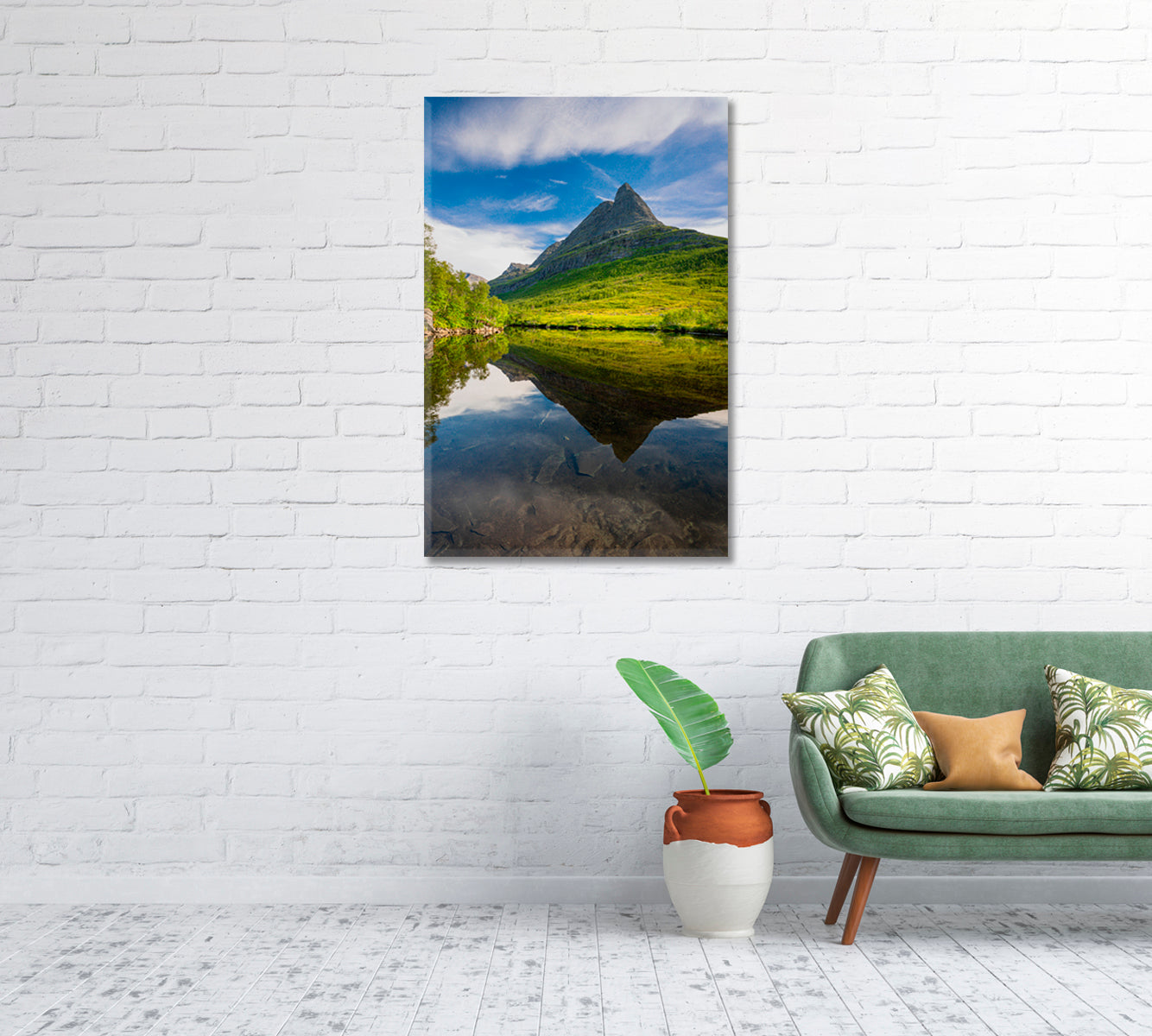 Innerdalen Valley in Trollheimen Mountains Norway Canvas Print-Canvas Print-CetArt-1 panel-16x24 inches-CetArt