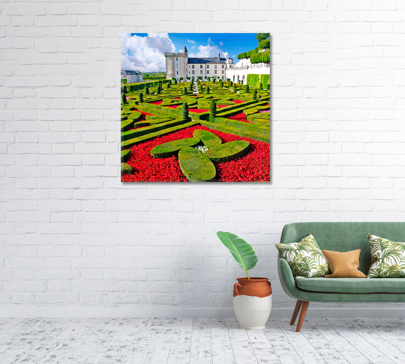 Beautiful Villandry Castle Loire Valley France Canvas Print-Canvas Print-CetArt-1 panel-12x12 inches-CetArt