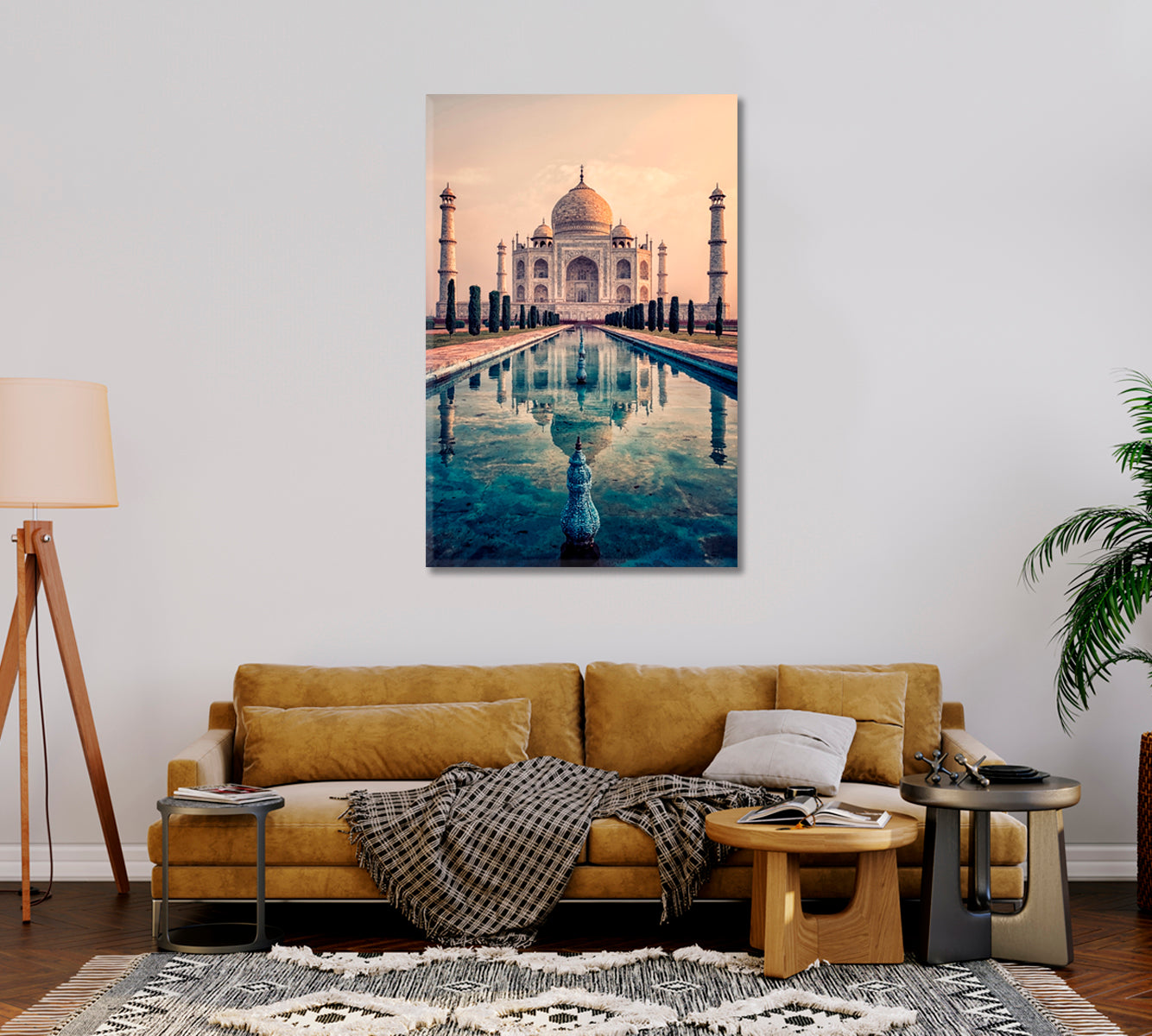 Taj Mahal Agra India Canvas Print-Canvas Print-CetArt-1 panel-16x24 inches-CetArt