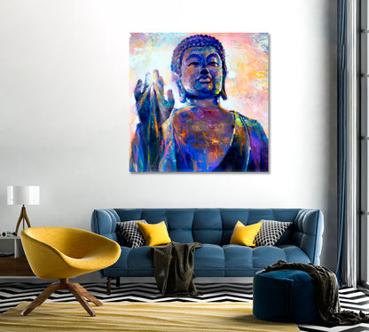 Art Portrait of Buddha Canvas Print-Canvas Print-CetArt-1 panel-12x12 inches-CetArt