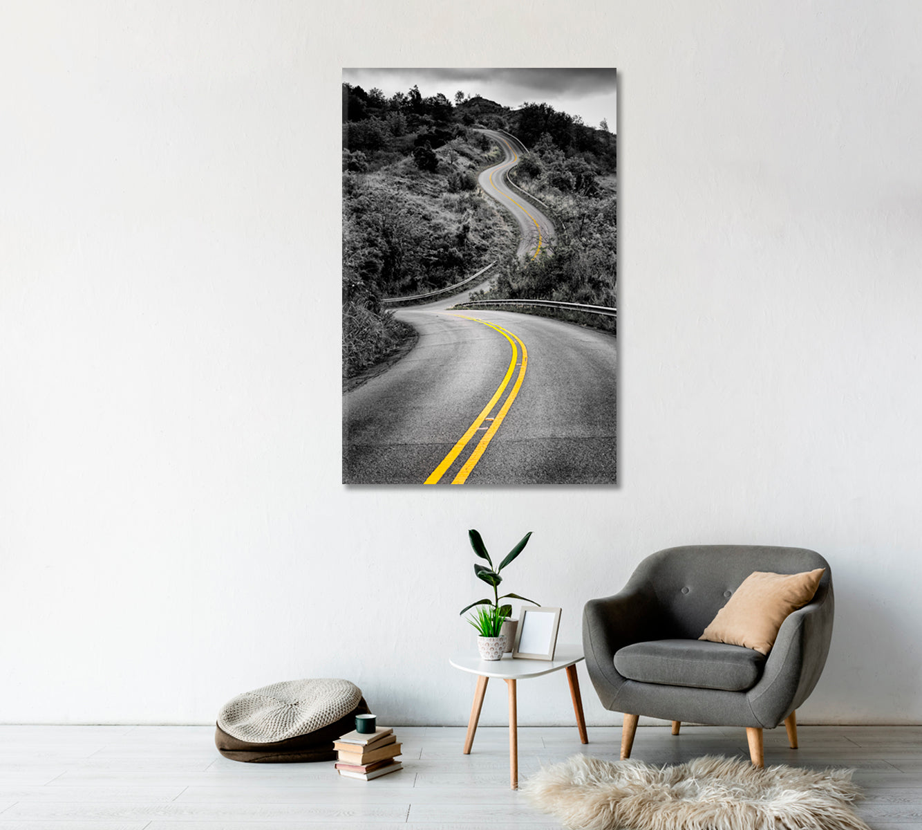 Curvy Road Kauai Hawaii USA Canvas Print-Canvas Print-CetArt-1 panel-16x24 inches-CetArt