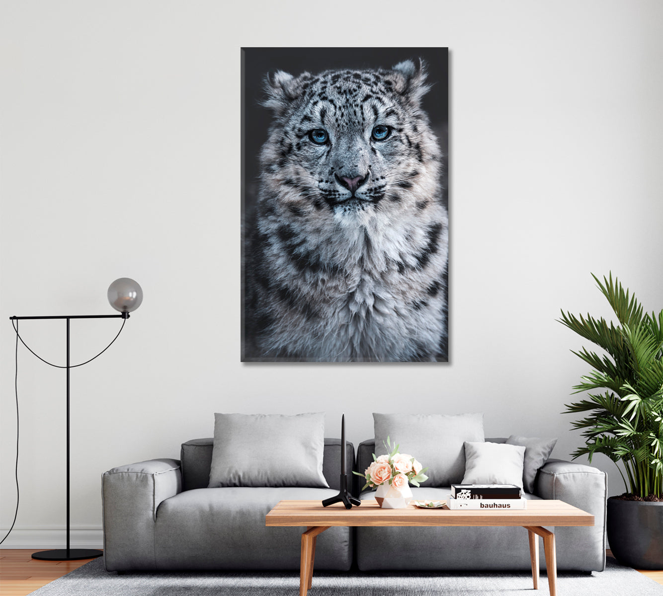 Snow Leopard Canvas Print-Canvas Print-CetArt-1 panel-16x24 inches-CetArt