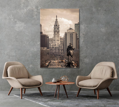 Philadelphia City Hall USA Canvas Print-Canvas Print-CetArt-1 panel-16x24 inches-CetArt