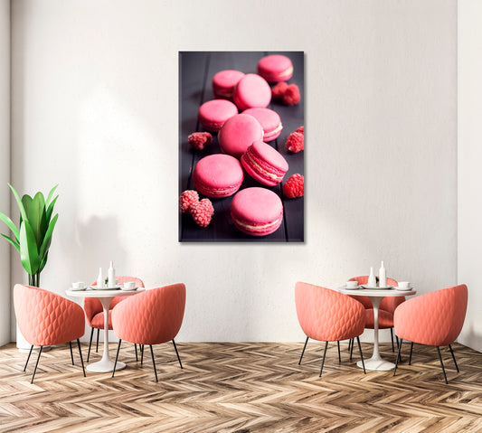 Raspberry Macarons Canvas Print-Canvas Print-CetArt-1 panel-16x24 inches-CetArt