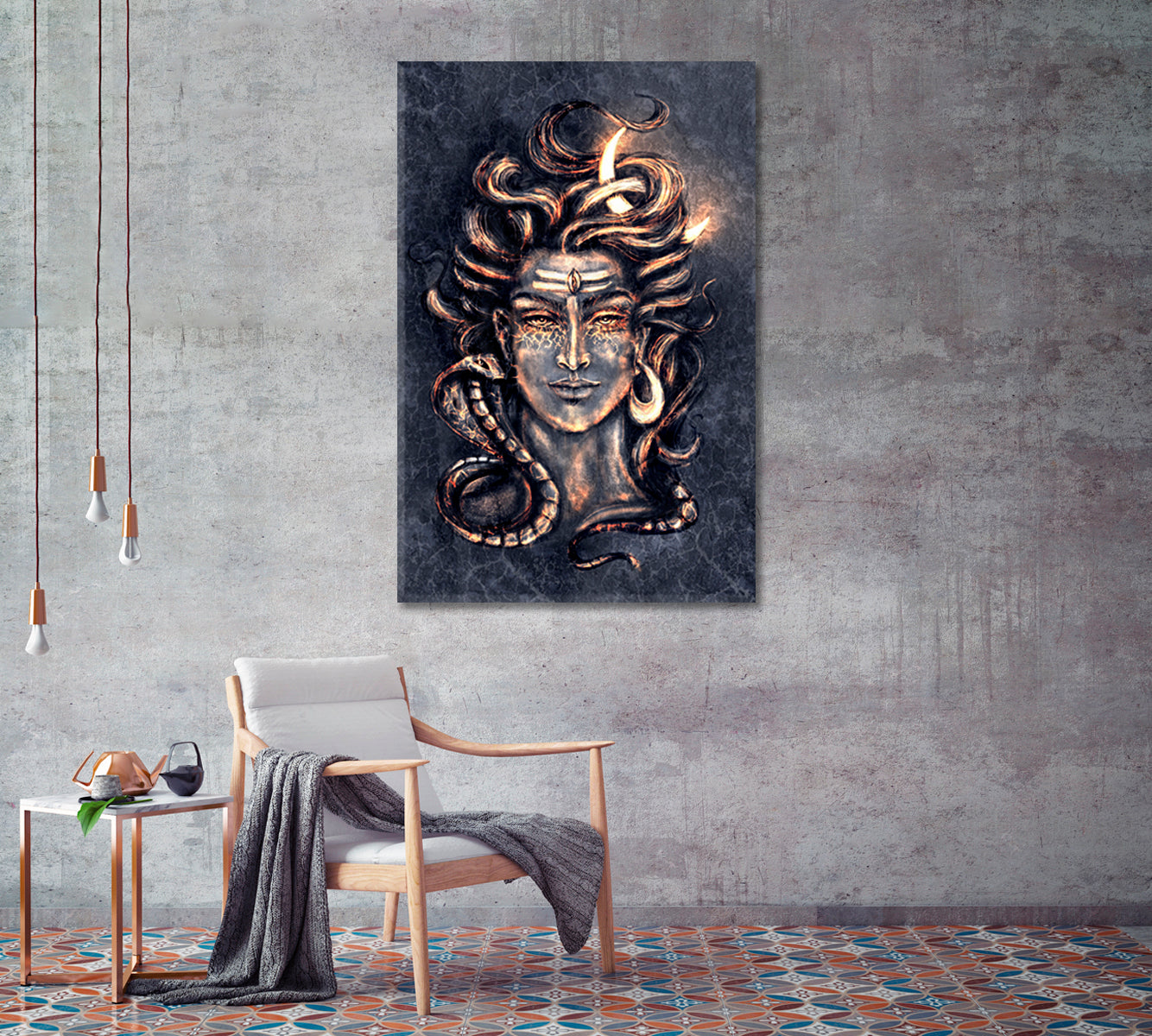 Shiva Canvas Print-Canvas Print-CetArt-1 panel-16x24 inches-CetArt