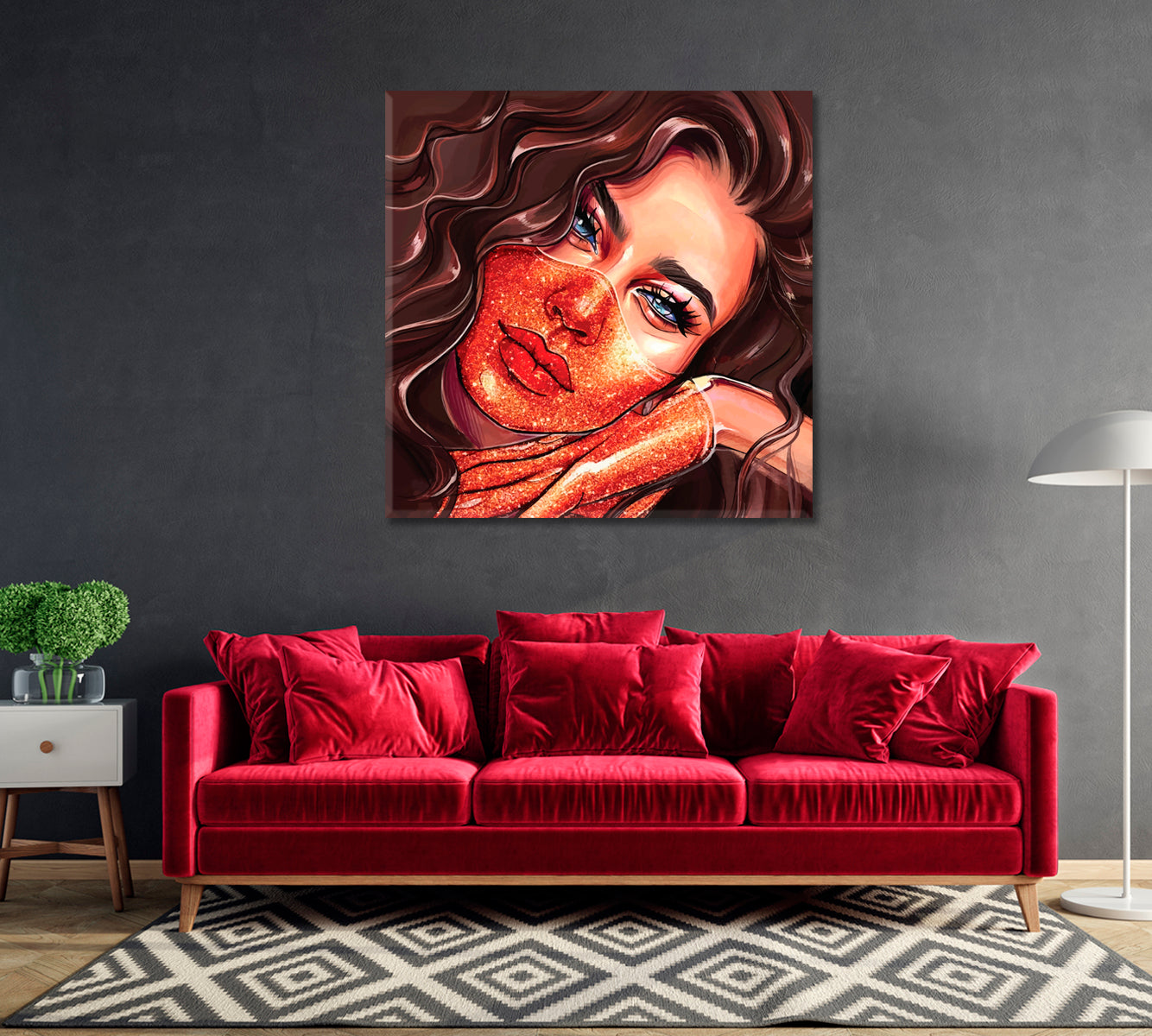 Beautiful Oriental Women Canvas Print-Canvas Print-CetArt-1 panel-12x12 inches-CetArt