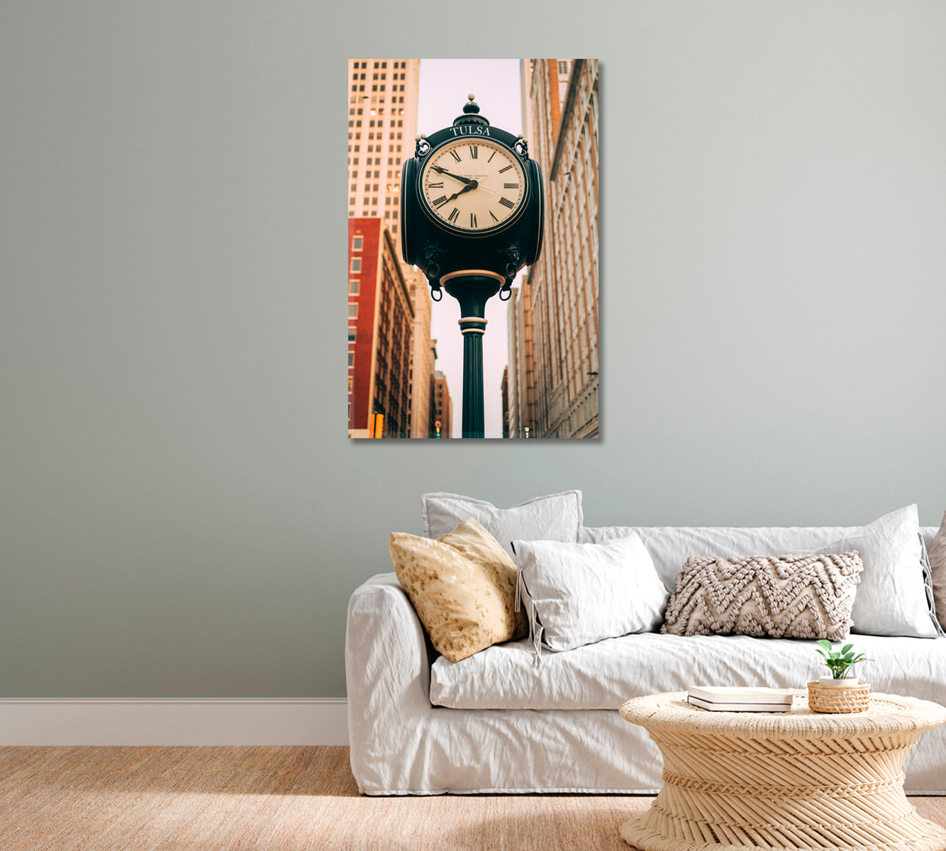 Oklahoma Centennial Clock Canvas Print-Canvas Print-CetArt-1 panel-16x24 inches-CetArt