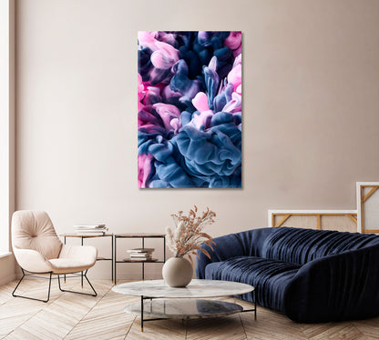 Abstract Gray and Pink Paint Splash Canvas Print-Canvas Print-CetArt-1 panel-16x24 inches-CetArt