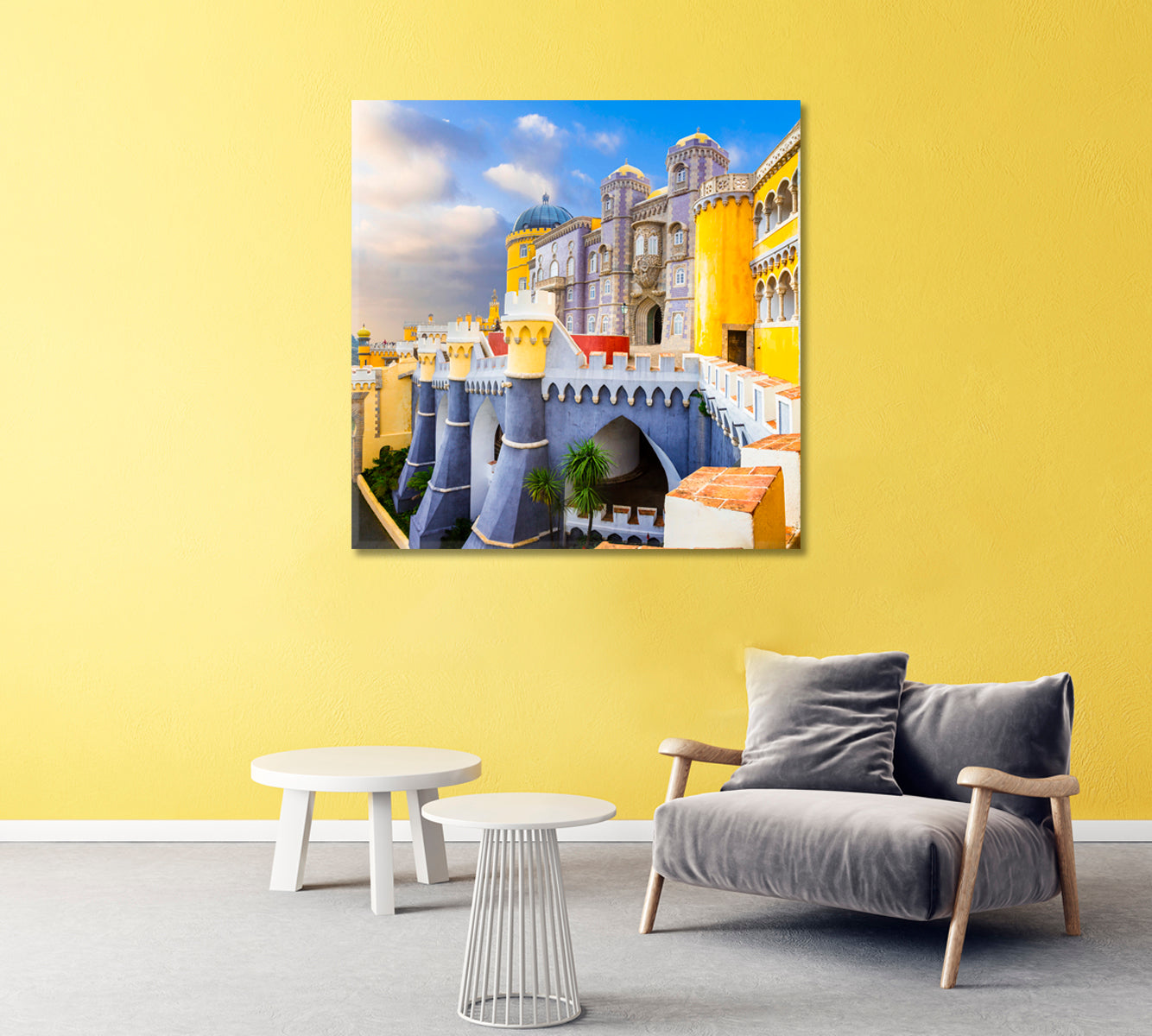 Pena Palace in Portugal Canvas Print-Canvas Print-CetArt-1 panel-12x12 inches-CetArt