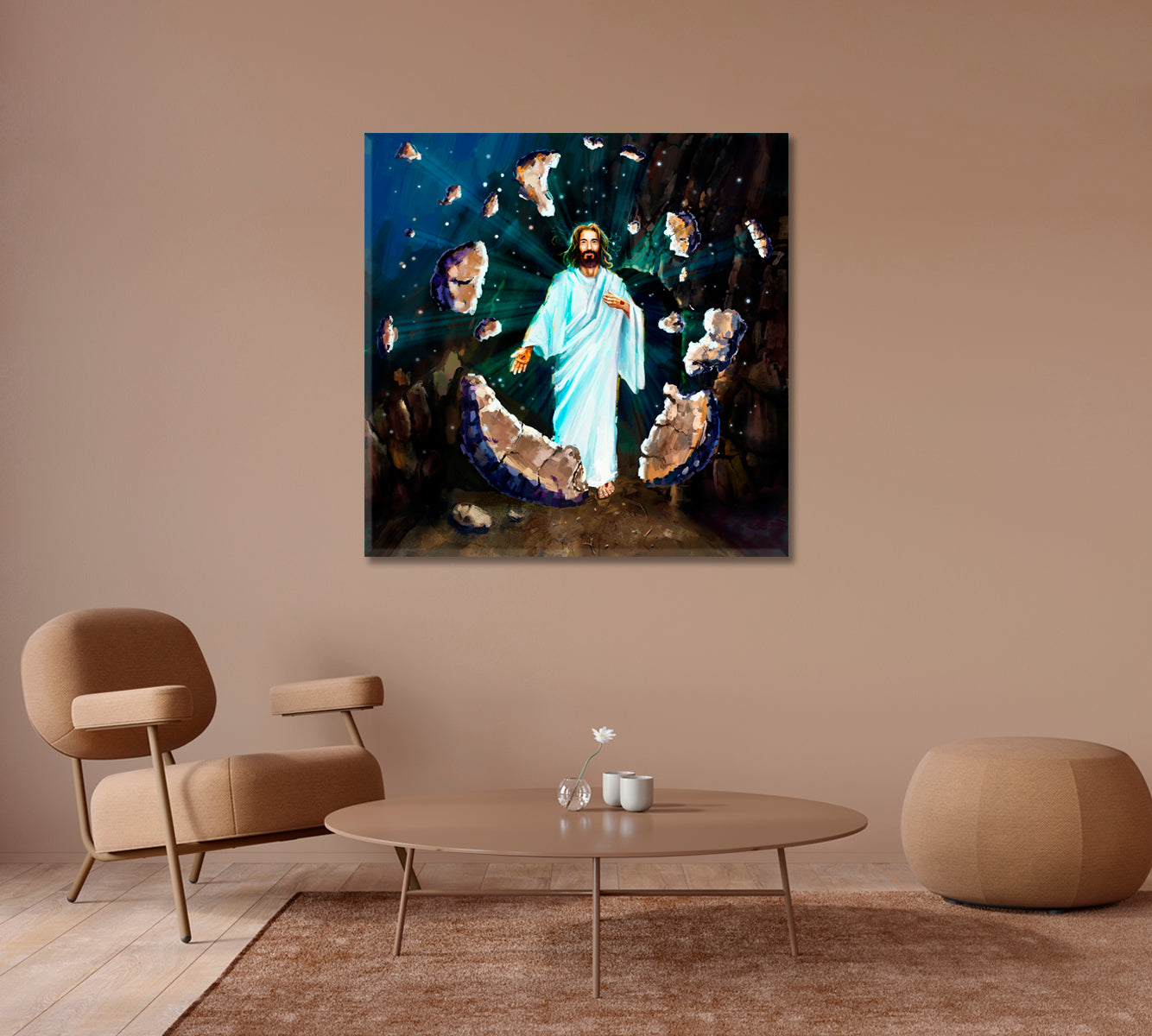 The Resurrection of Jesus Canvas Print-Canvas Print-CetArt-1 panel-12x12 inches-CetArt