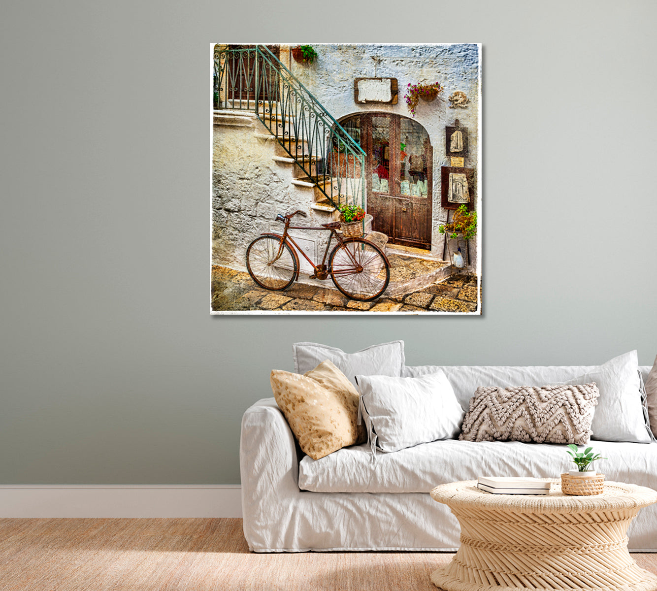 Old Street of Italy Canvas Print-Canvas Print-CetArt-1 panel-12x12 inches-CetArt