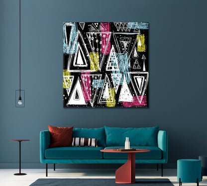 Abstract Ethnic Drawing Canvas Print-Canvas Print-CetArt-1 panel-12x12 inches-CetArt