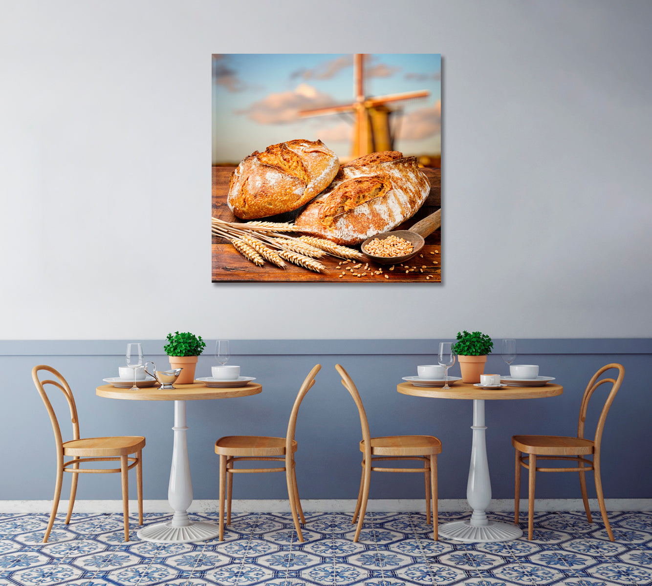 Freshly Baked Bread Canvas Print-Canvas Print-CetArt-1 panel-12x12 inches-CetArt