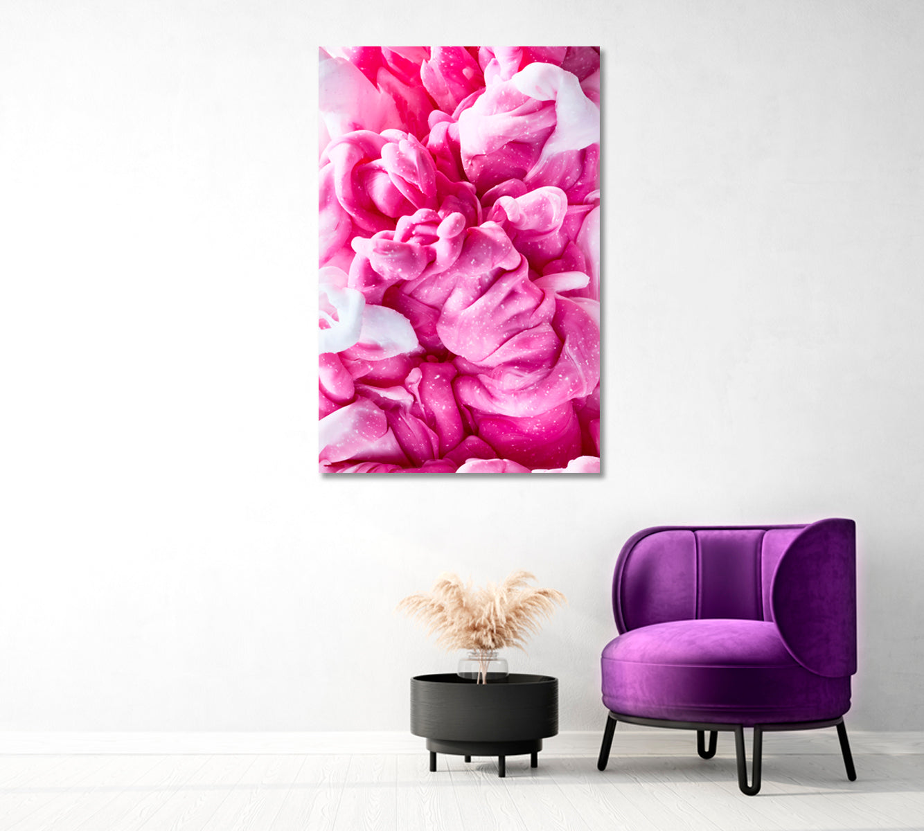 Abstract Pink Ink in Water Canvas Print-Canvas Print-CetArt-1 panel-16x24 inches-CetArt