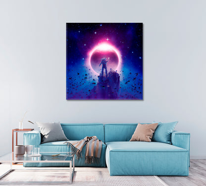 Astronaut in Space Canvas Print-Canvas Print-CetArt-1 panel-12x12 inches-CetArt