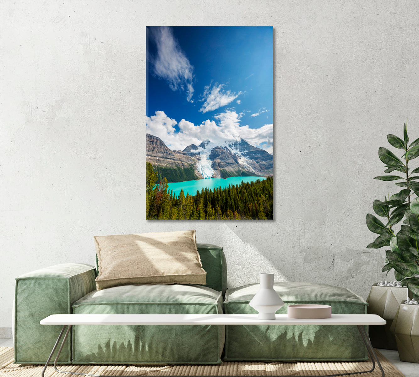 Beautiful Berg Lake and Mount Robson Canada Canvas Print-Canvas Print-CetArt-1 panel-16x24 inches-CetArt