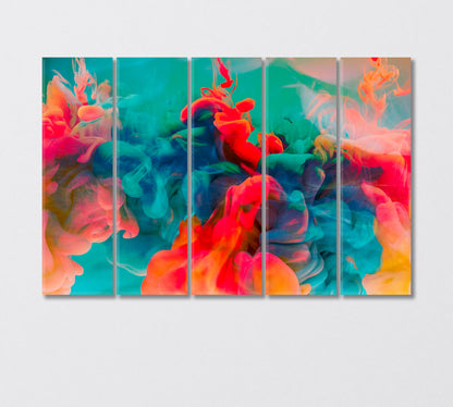 Colorful Haze Abstract Art Canvas Print-Canvas Print-CetArt-5 Panels-36x24 inches-CetArt