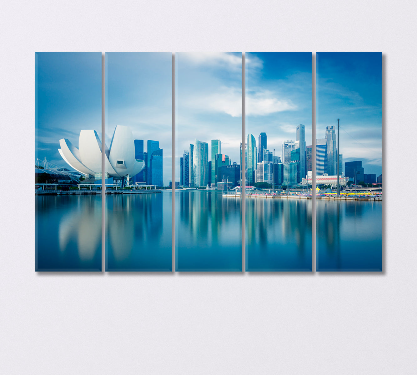 Singapore Skyline at Daytime Canvas Print-Canvas Print-CetArt-5 Panels-36x24 inches-CetArt