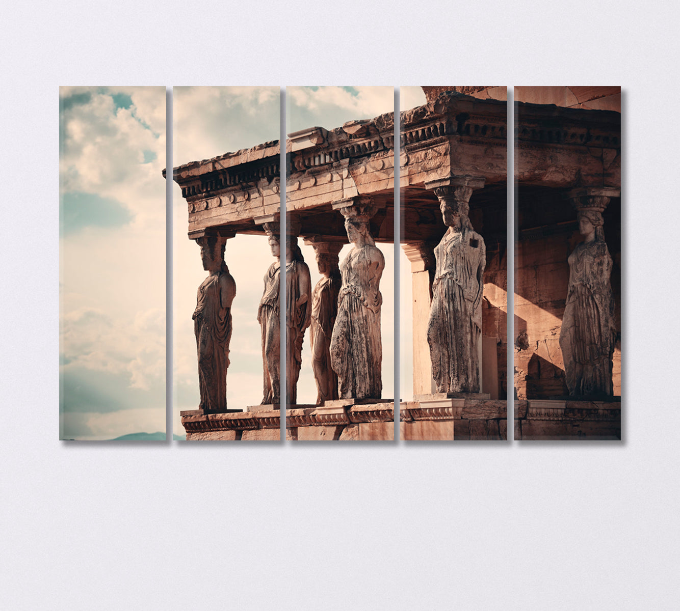 Erechtheion Temple in Acropolis in Athens Greece Canvas Print-Canvas Print-CetArt-5 Panels-36x24 inches-CetArt