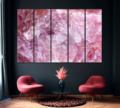 Rose Quartz Surface Canvas Print-Canvas Print-CetArt-5 Panels-36x24 inches-CetArt