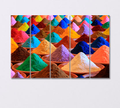 Various Spices Selection Canvas Print-Canvas Print-CetArt-5 Panels-36x24 inches-CetArt