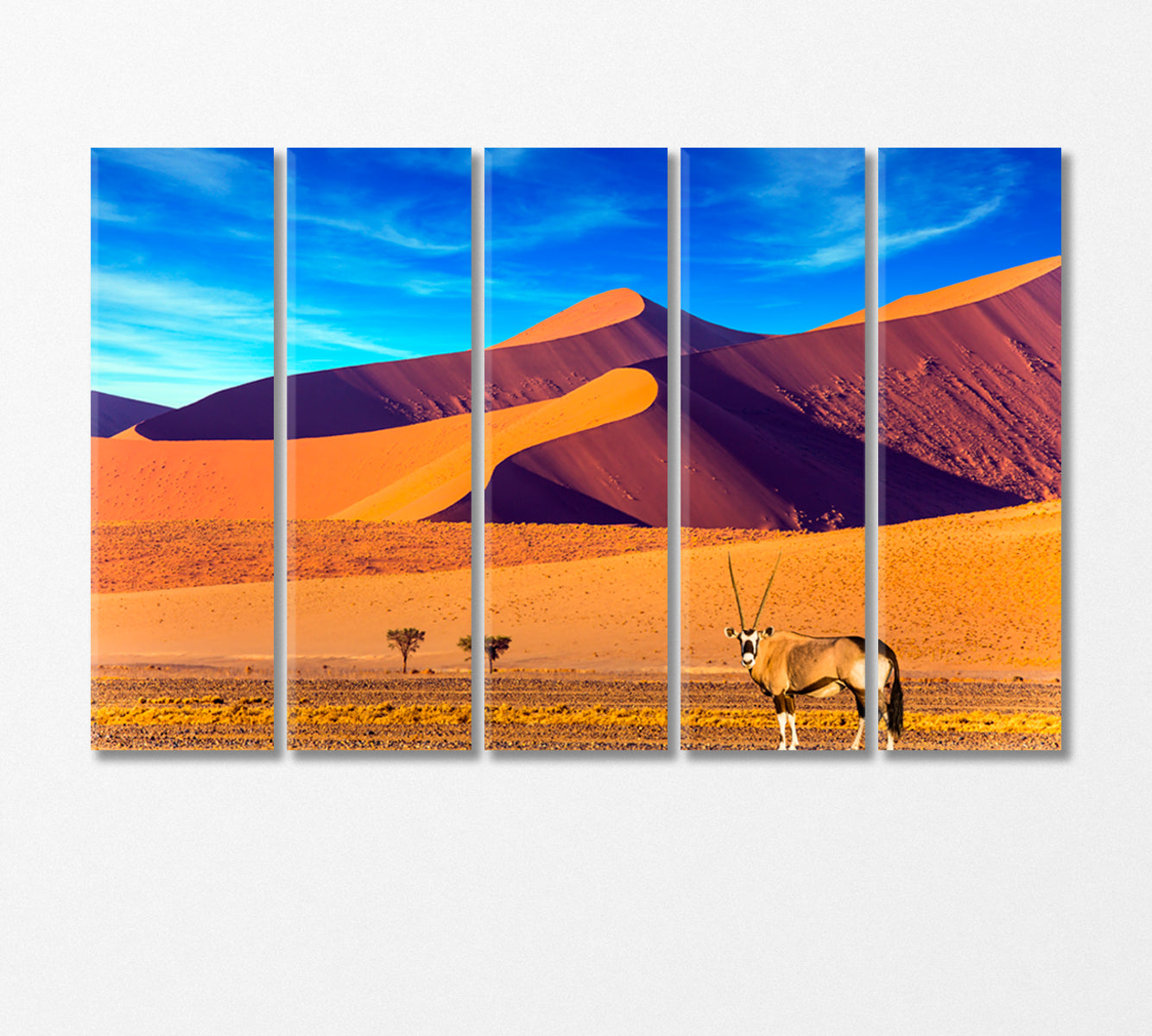 Oryx in the Namib Desert South Africa Canvas Print-Canvas Print-CetArt-5 Panels-36x24 inches-CetArt