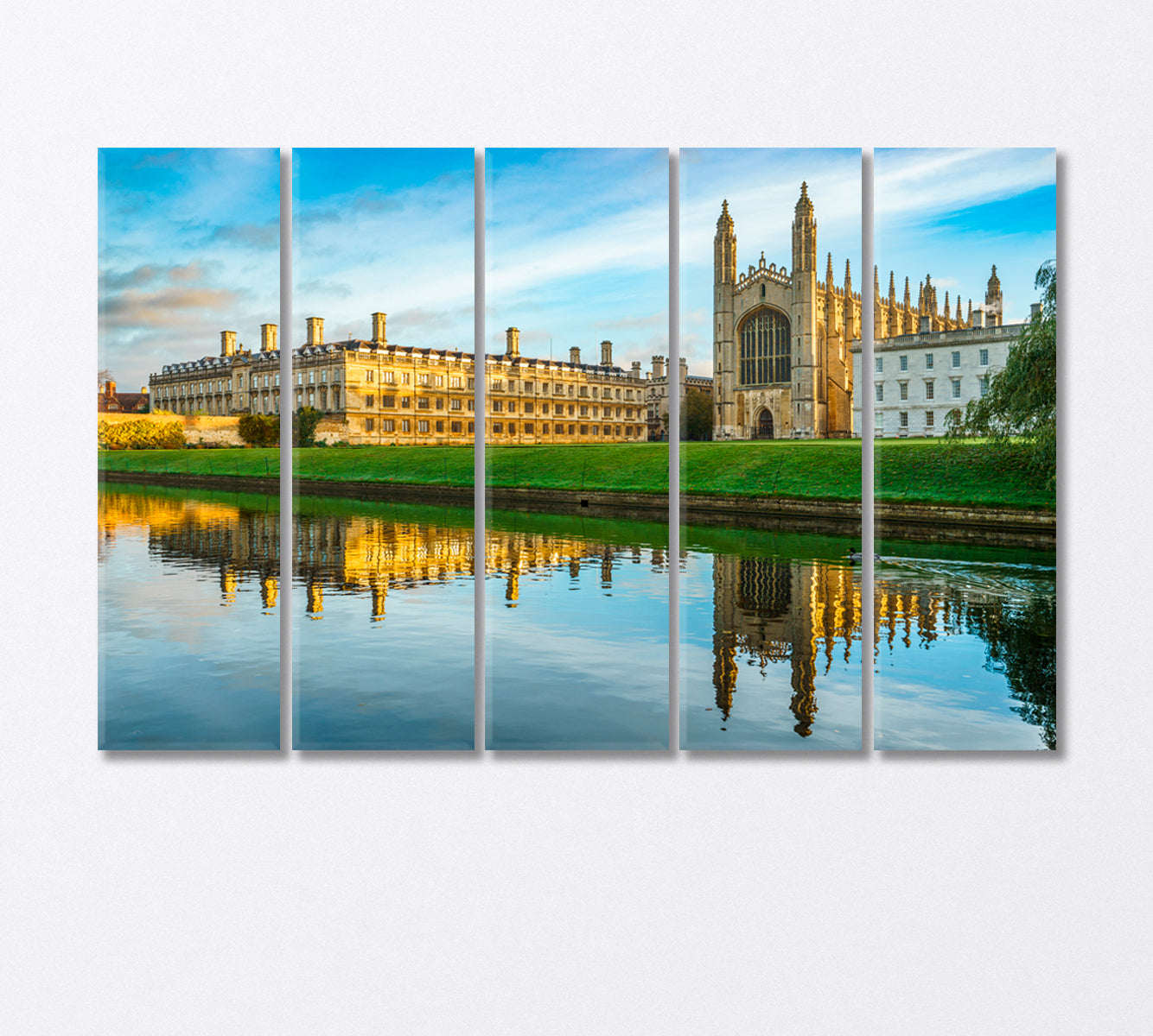 King's Chapel in Cambridge UK Canvas Print-Canvas Print-CetArt-5 Panels-36x24 inches-CetArt