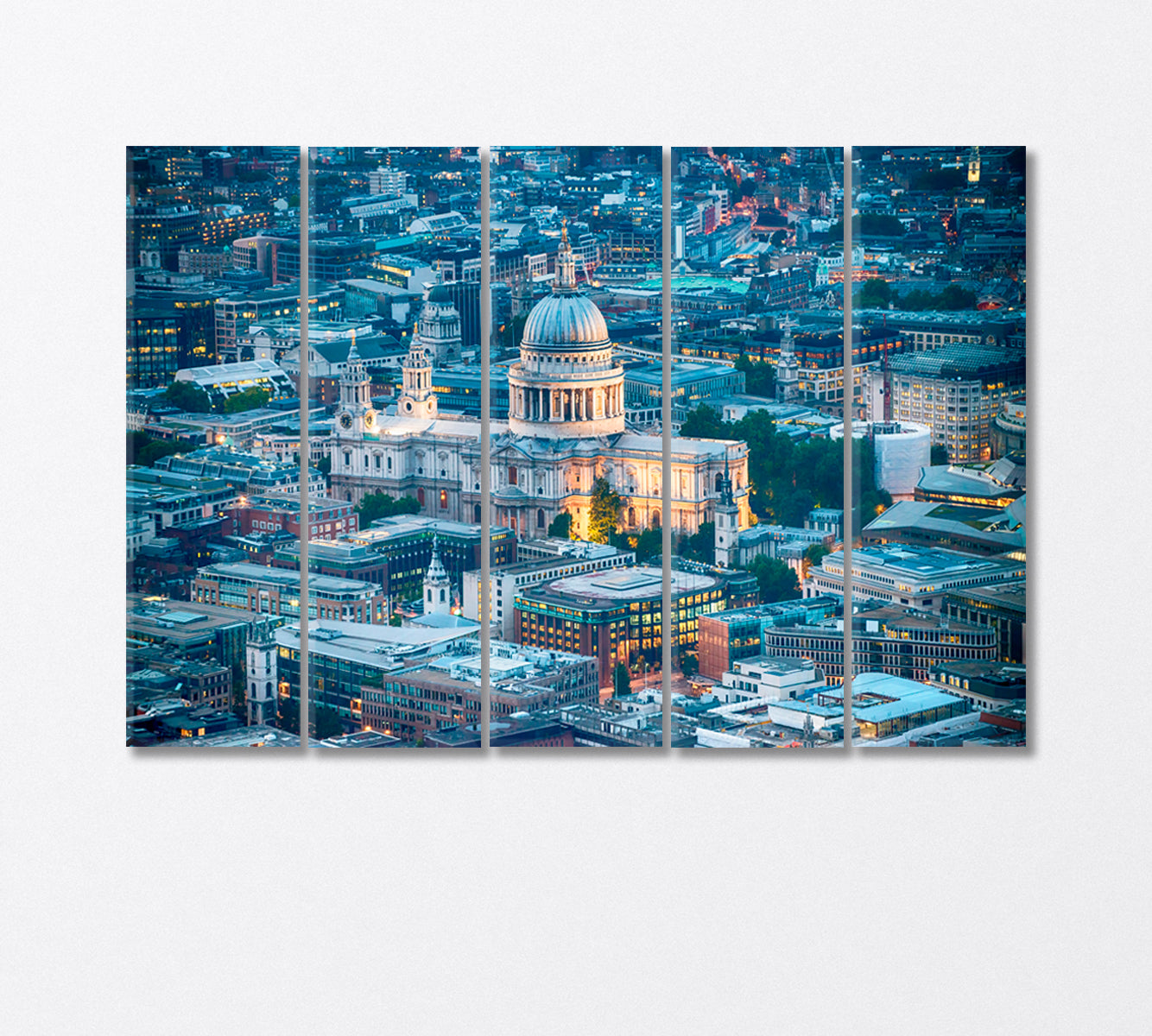 St Paul Cathedral London Canvas Print-Canvas Print-CetArt-5 Panels-36x24 inches-CetArt