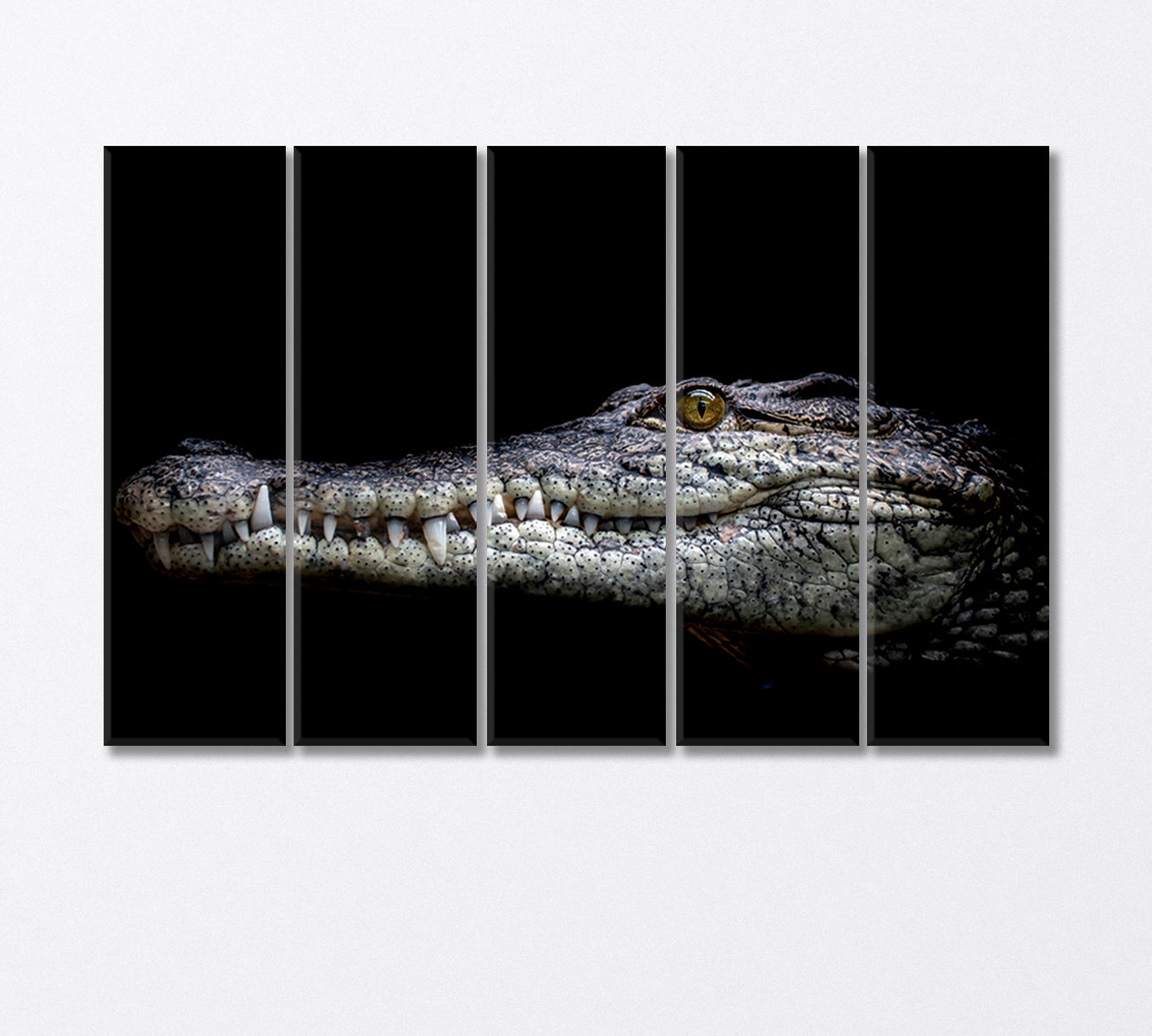 Muzzle Formidable Nile Crocodile Close Canvas Print-Canvas Print-CetArt-5 Panels-36x24 inches-CetArt