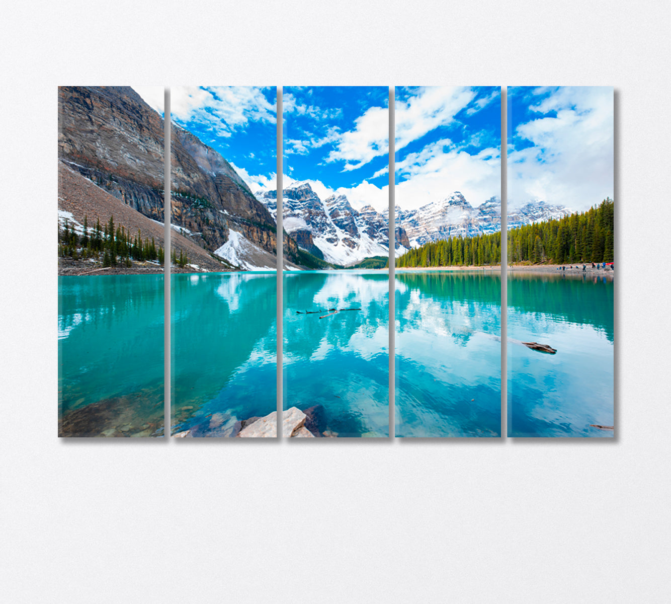 Moraine Lake in Banff Canada Canvas Print-Canvas Print-CetArt-5 Panels-36x24 inches-CetArt