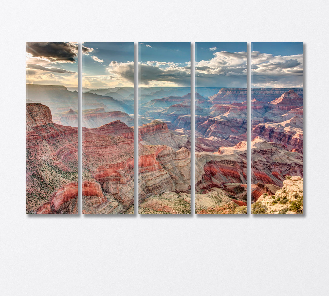 Sunbeams in the Grand Canyon USA Canvas Print-Canvas Print-CetArt-5 Panels-36x24 inches-CetArt