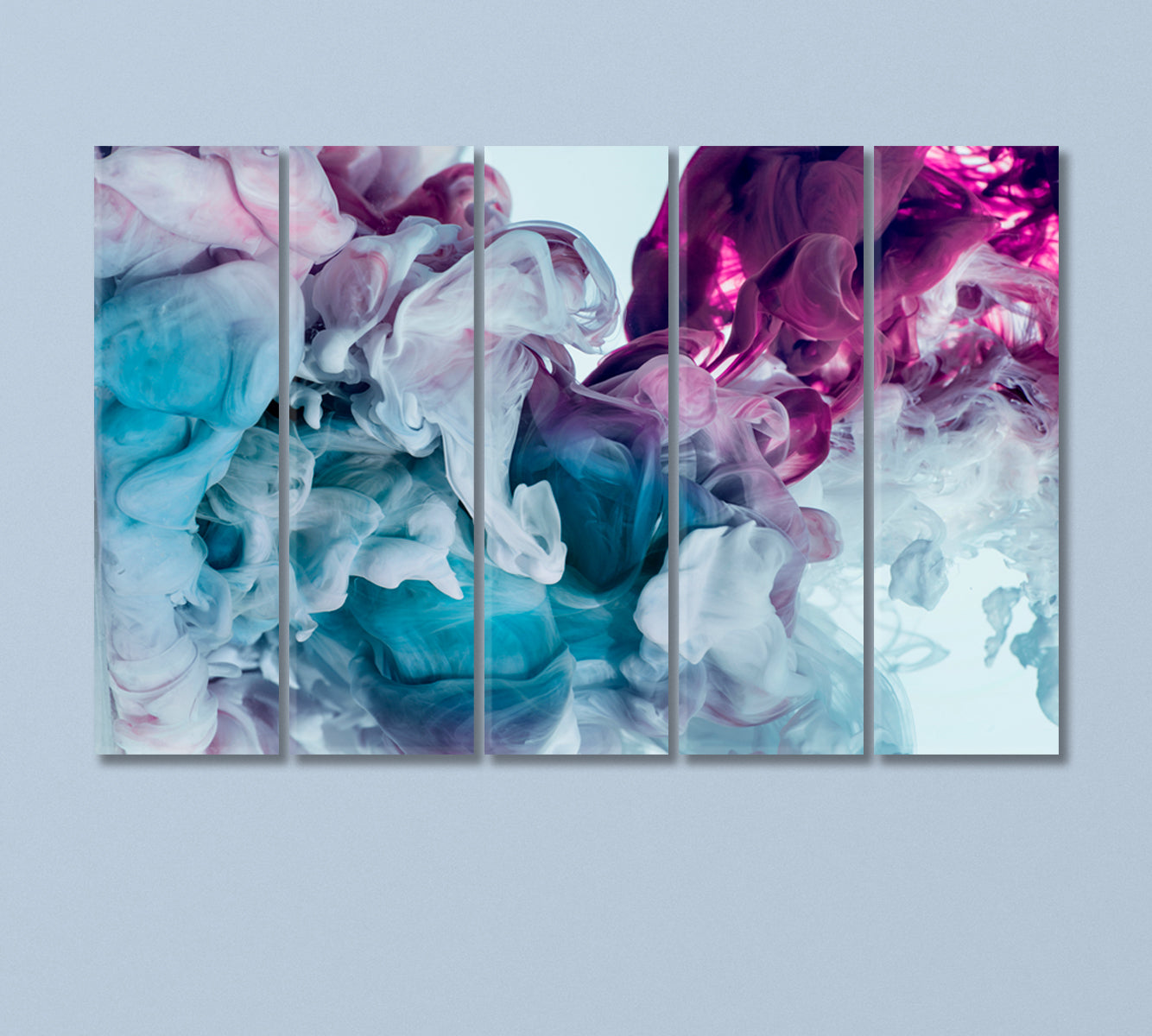 Abstract Blue and Purple Smoke Canvas Print-Canvas Print-CetArt-5 Panels-36x24 inches-CetArt