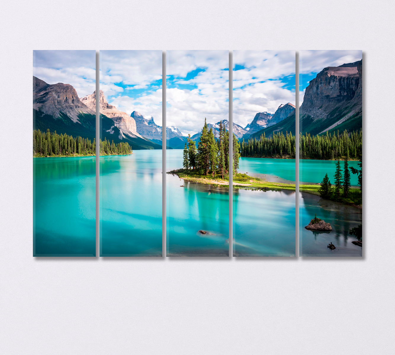 Jasper National Park with Maligne Lake Canada Canvas Print-Canvas Print-CetArt-5 Panels-36x24 inches-CetArt