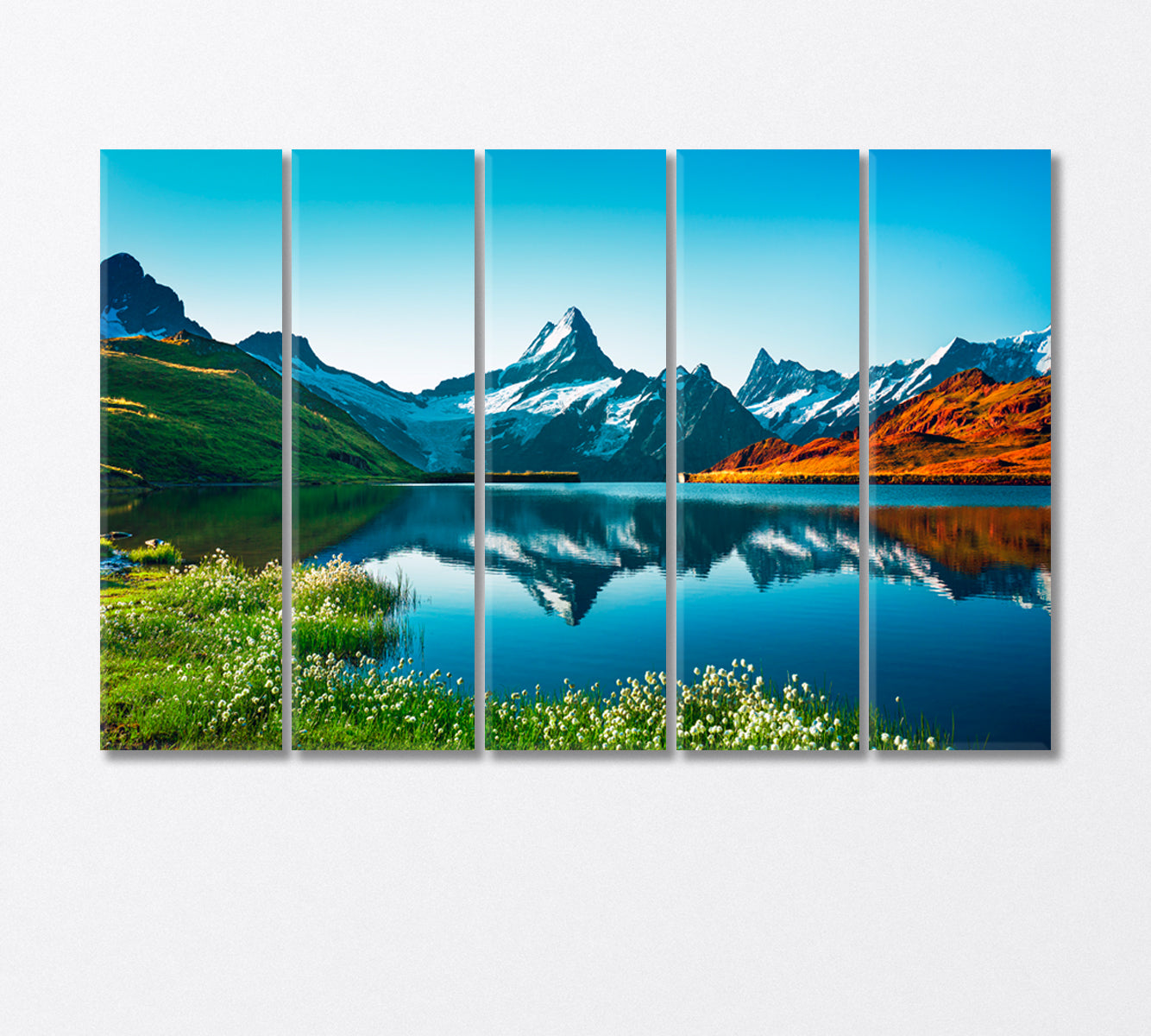 Switzerland Alps Grindelwald Valley Canvas Print-Canvas Print-CetArt-5 Panels-36x24 inches-CetArt