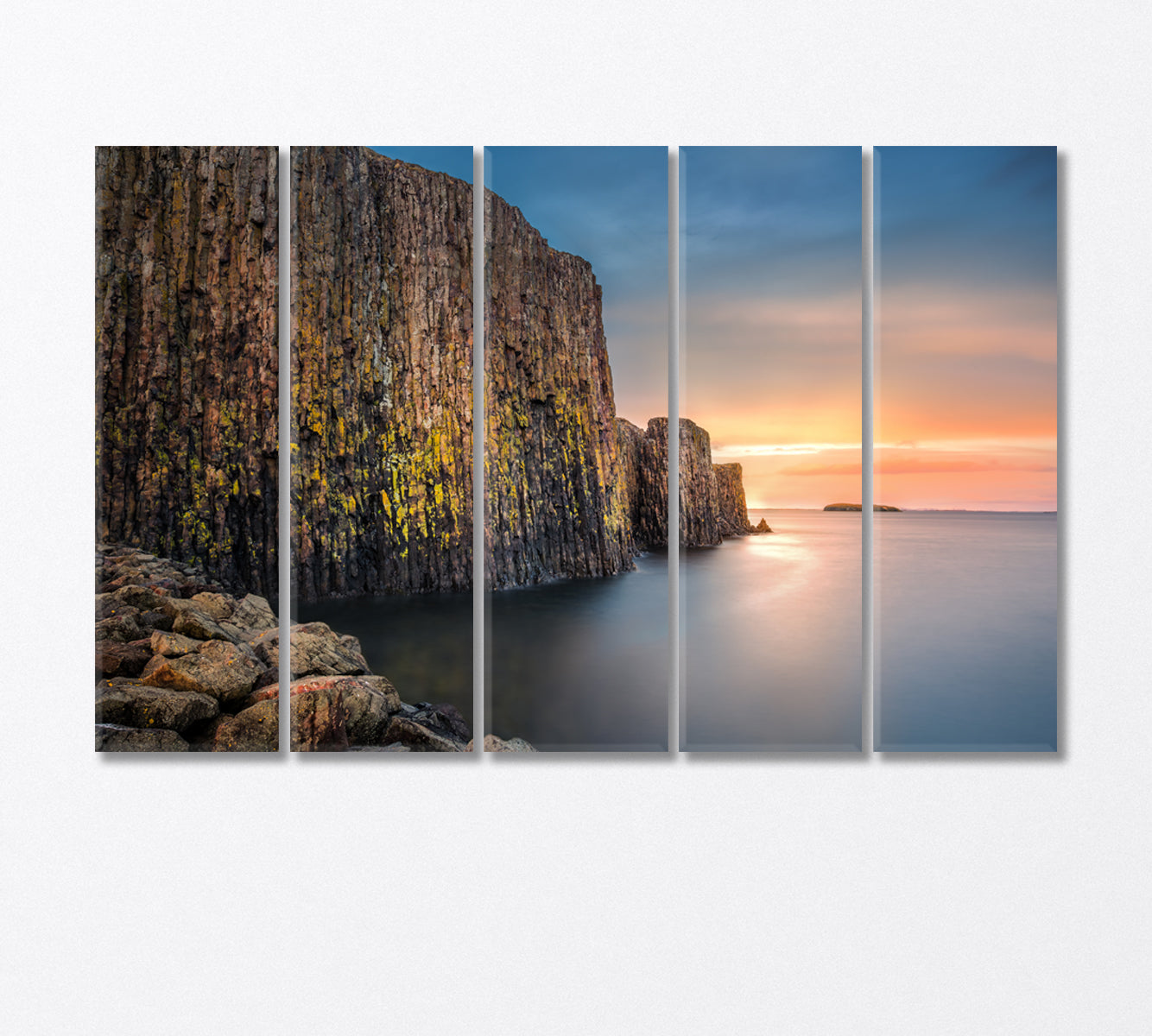 Dyrholaey Rocks at Sunset South Coast of Iceland Canvas Print-Canvas Print-CetArt-5 Panels-36x24 inches-CetArt