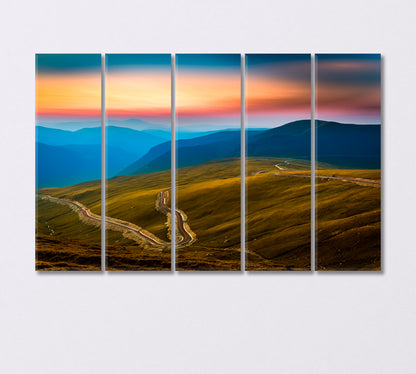 Carpathian Mountains Landscape Ukraine Canvas Print-Canvas Print-CetArt-5 Panels-36x24 inches-CetArt