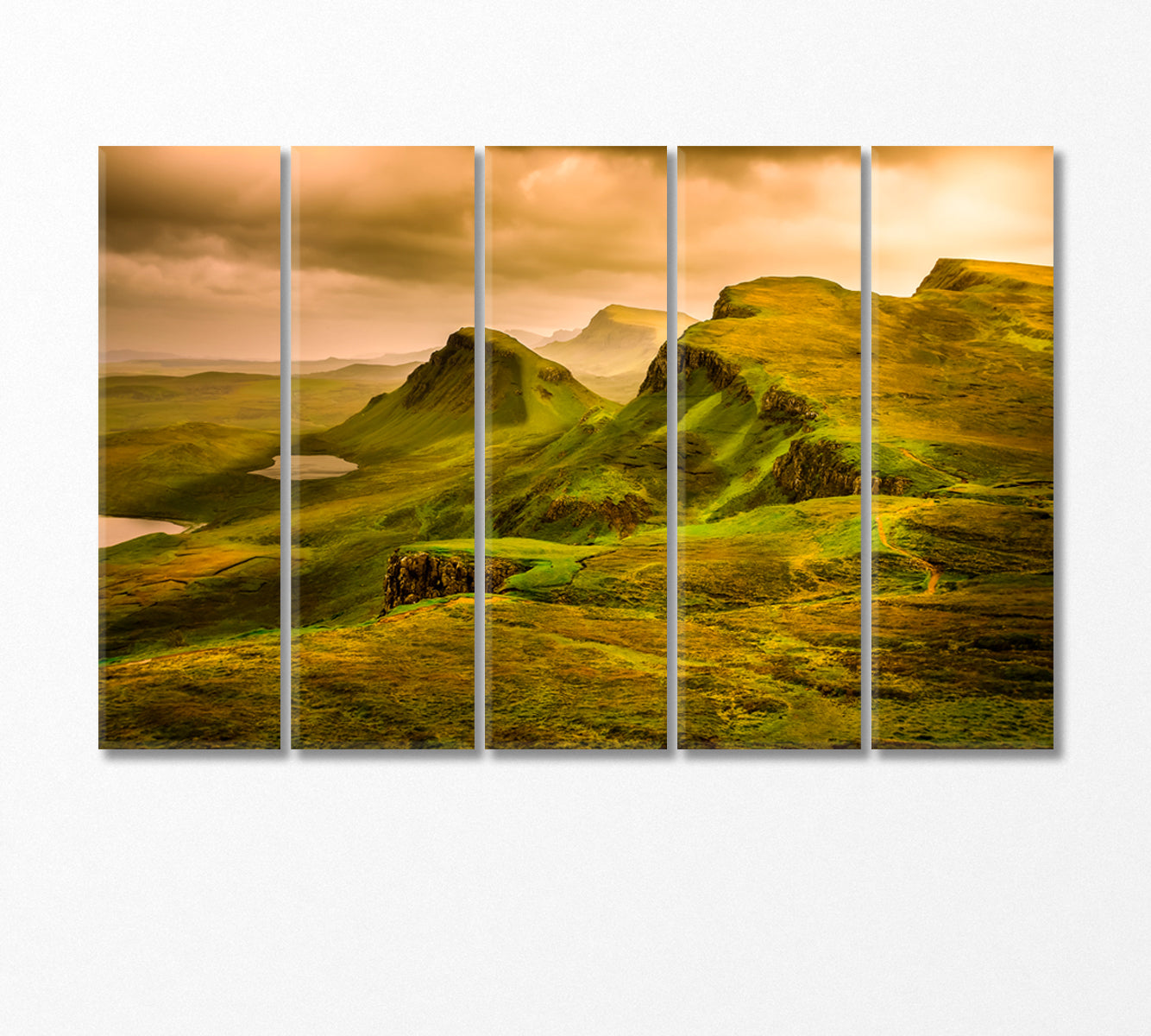 Mount Queering at Sunset UK Canvas Print-Canvas Print-CetArt-5 Panels-36x24 inches-CetArt