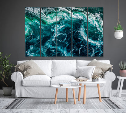 Stormy Sea Norway Canvas Print-Canvas Print-CetArt-1 Panel-24x16 inches-CetArt