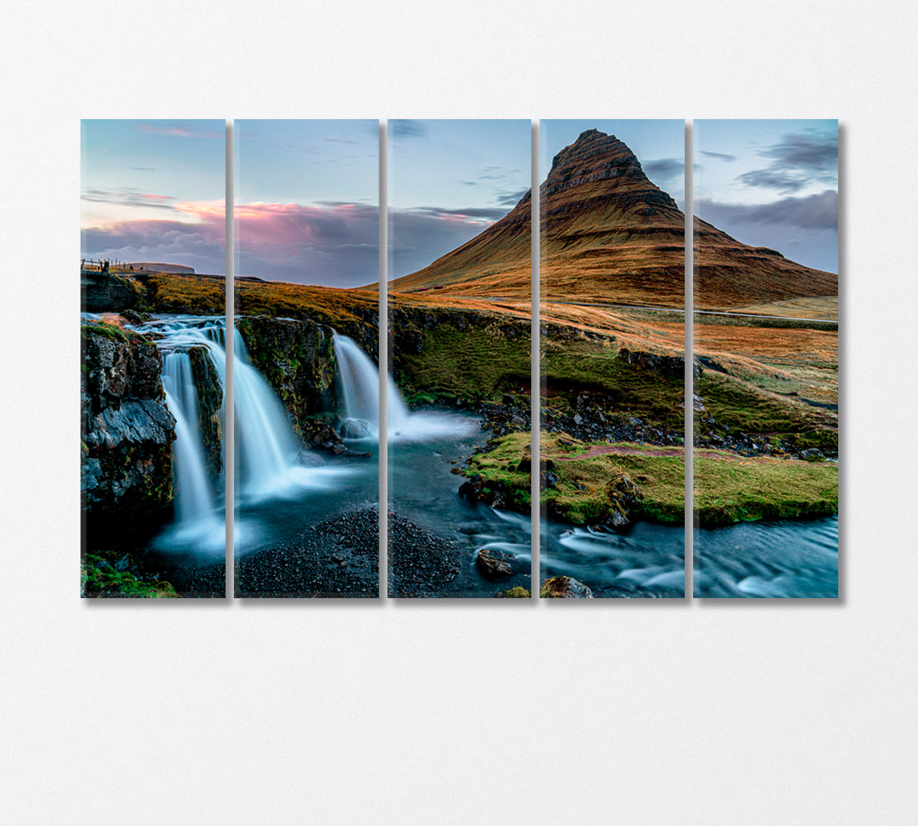 Mount Kirkjufell in Western Iceland Canvas Print-Canvas Print-CetArt-5 Panels-36x24 inches-CetArt