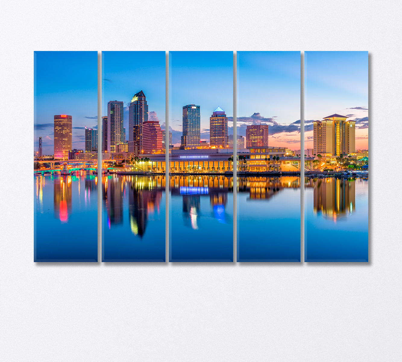 Downtown Tampa Florida USA Canvas Print-Canvas Print-CetArt-3 Panels-36x24 inches-CetArt