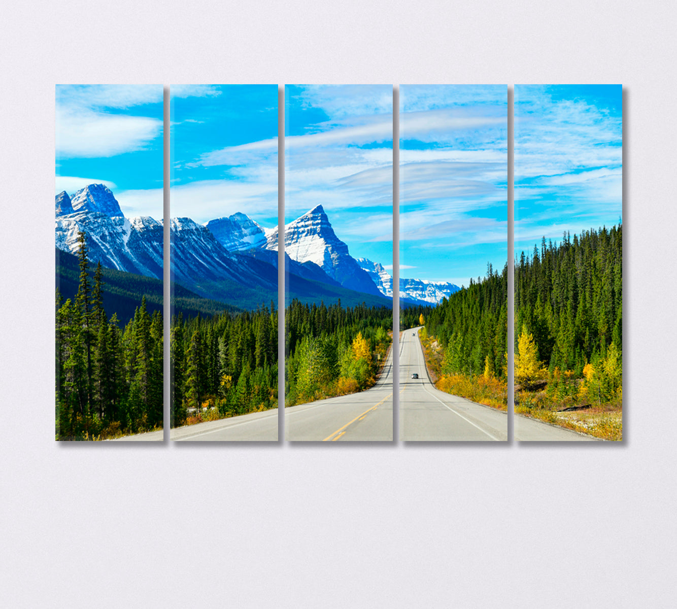 Road 93 Jasper National Park Canada Canvas Print-Canvas Print-CetArt-5 Panels-36x24 inches-CetArt