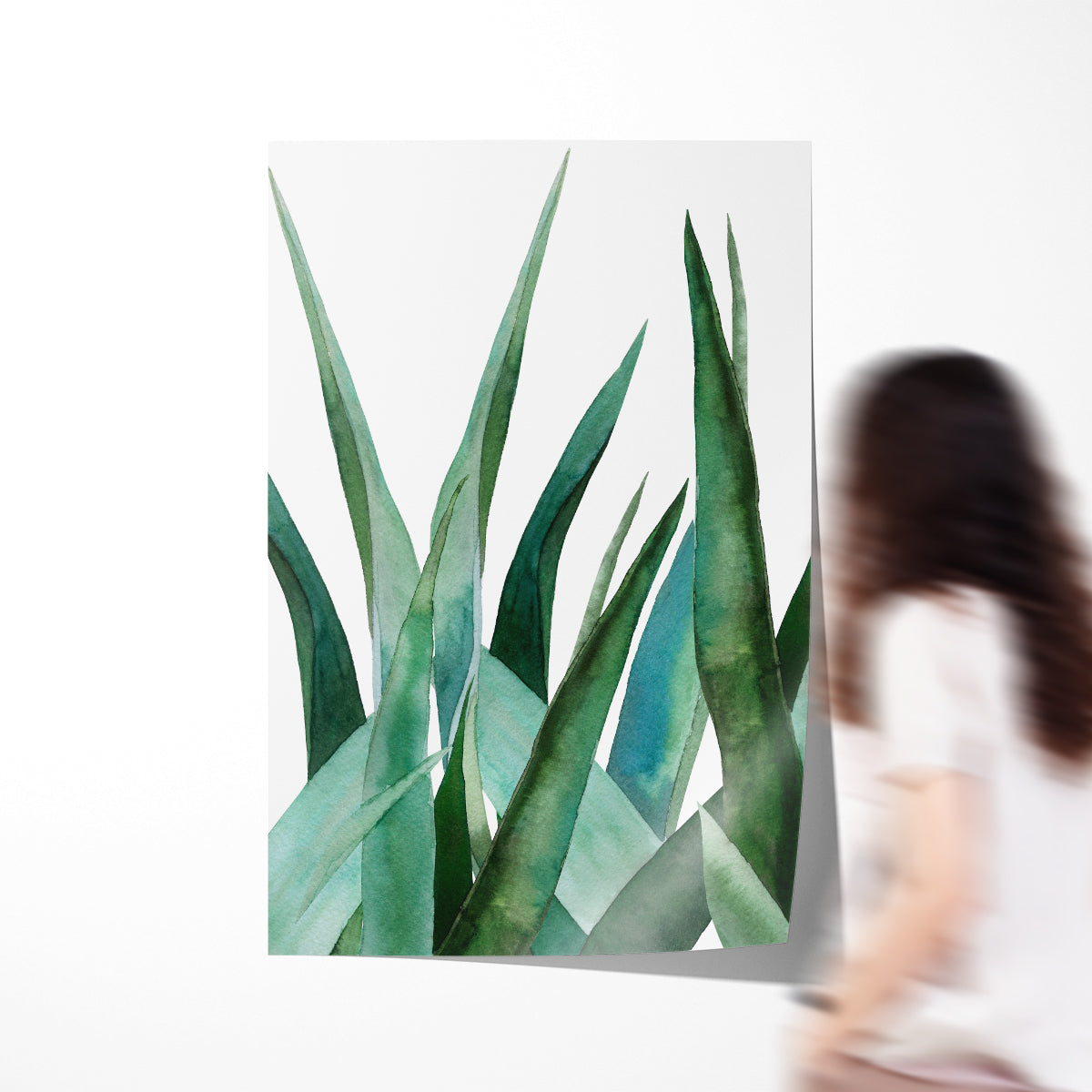 Agave Plant Watercolor Posters Wall Art Prints-Vertical Posters NOT FRAMED-CetArt-8″x10″ inches-CetArt