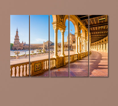 Spain Square Canvas Print-CetArt-5 Panels-36x24 inches-CetArt