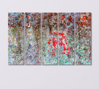 Abstract Cracked Wall Effect Canvas Print-Canvas Print-CetArt-5 Panels-36x24 inches-CetArt