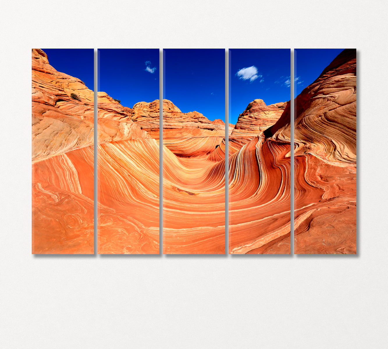 Marble Canyon Wave Arizona USA Canvas Print-Canvas Print-CetArt-5 Panels-36x24 inches-CetArt