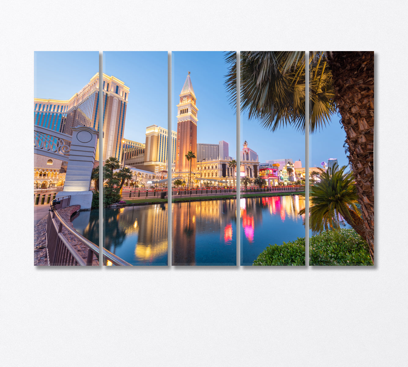 Las Vegas Cityscape Nevada USA Canvas Print-Canvas Print-CetArt-5 Panels-36x24 inches-CetArt