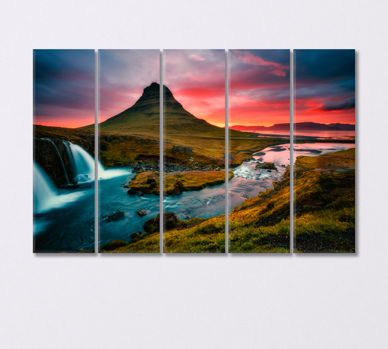 Mount Kirkjufell Iceland Canvas Print-Canvas Print-CetArt-5 Panels-36x24 inches-CetArt